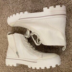 Brand new, never worn, Lucky Brand, Size 8M, white high tops.
